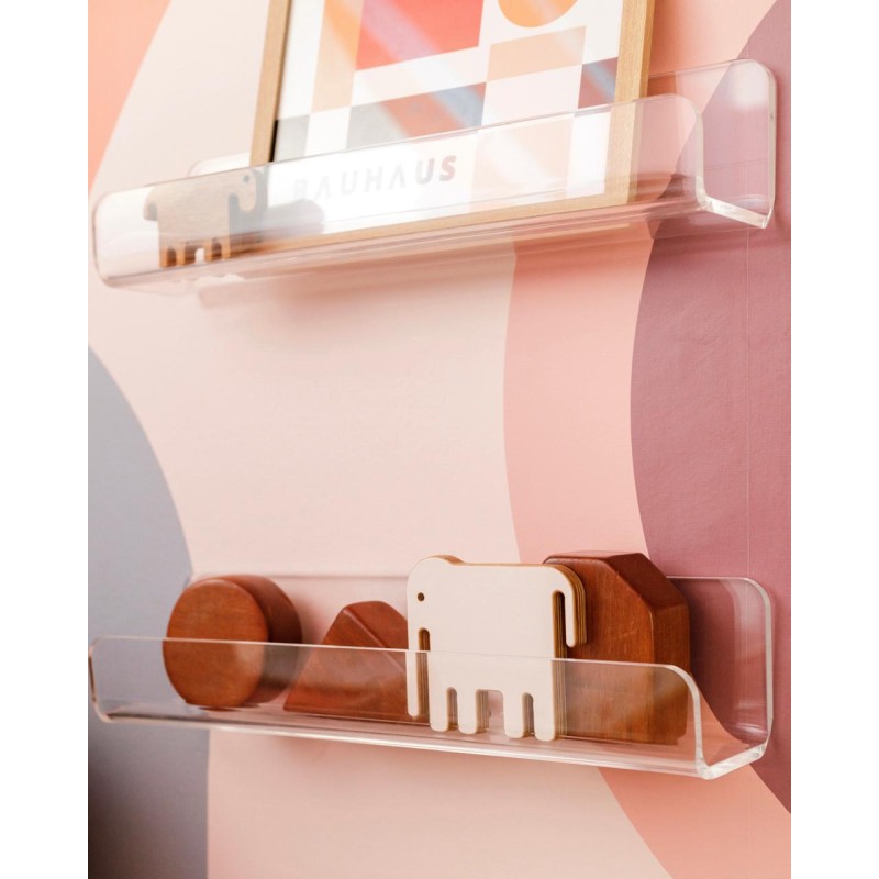  Prateleira porta Livros em acrílico - Itens pesados